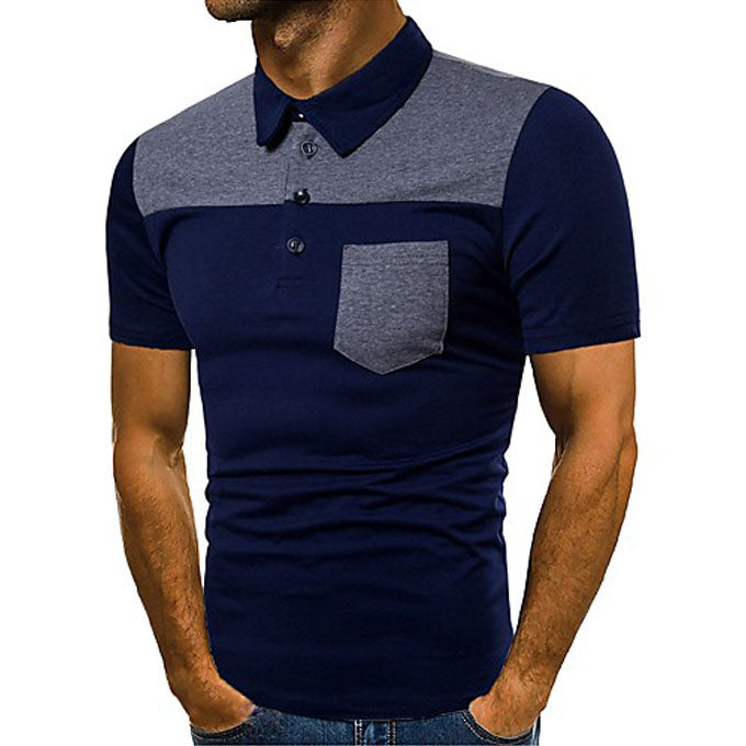 Men's Polo Turn-Down Collar Short Sleeve Top