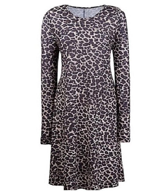 Jersey Swing Dress - Scarlet Bloom