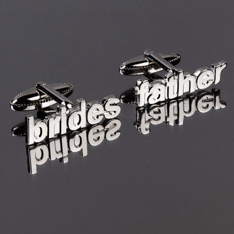 Cut Out Words Wedding Cufflinks - Scarlet Bloom