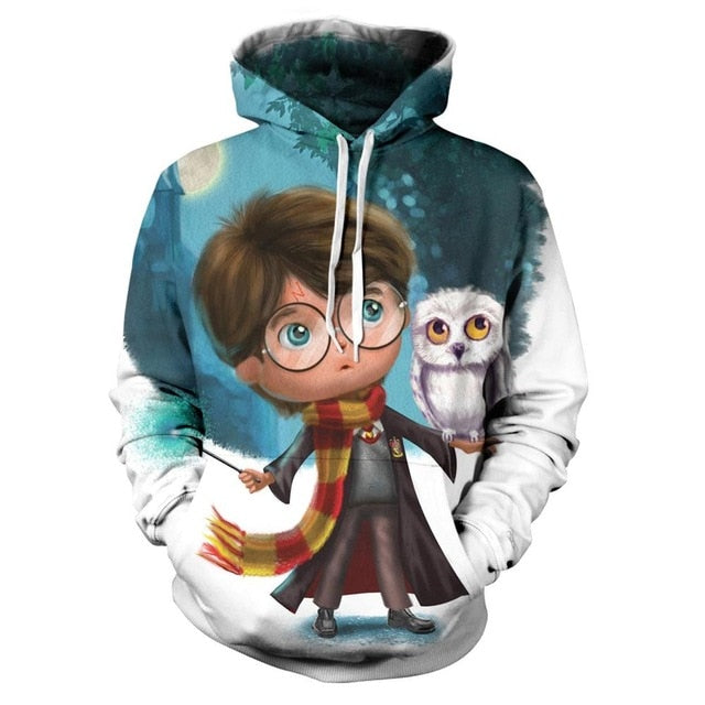 Gorgeous Autumn Harry Potter 3D Print Hoodie Sweatshirt