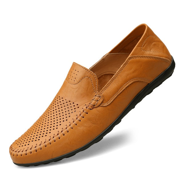 Genuine Leather Hand Tailored Moccasins Shoes for Men