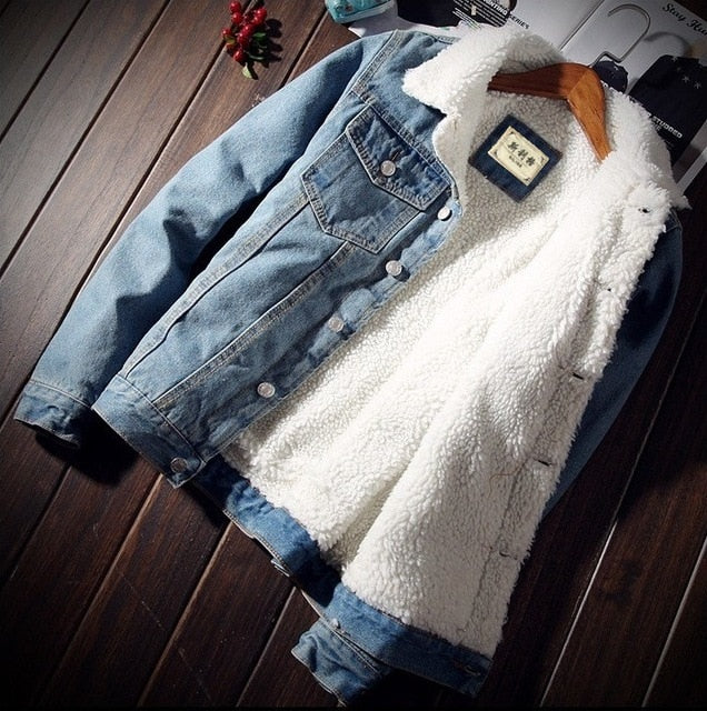 Men's Warm Denim Jacket