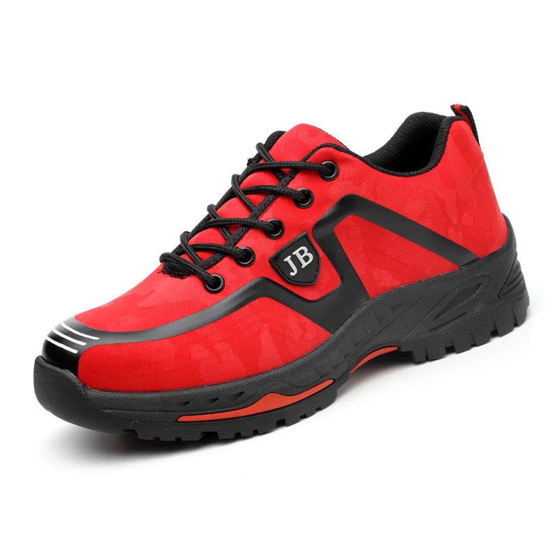 Men Safety Breathable Anti-Smashing Anti-Puncture Steel Toe Cap Trainers