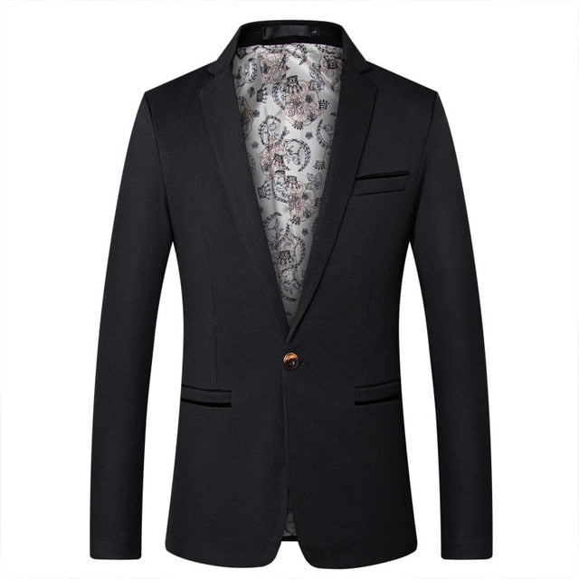 Men's British Style Casual Slim Fit Suit Jacket