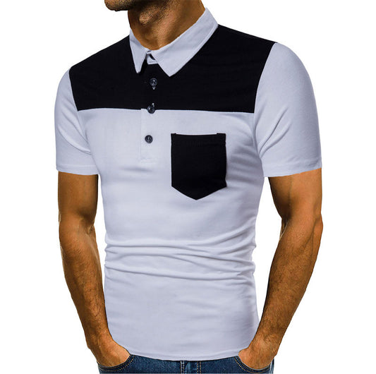 Men's Polo Turn-Down Collar Short Sleeve Top