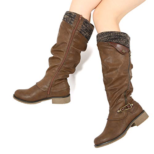 Women's Leather Knee High Riding Boots