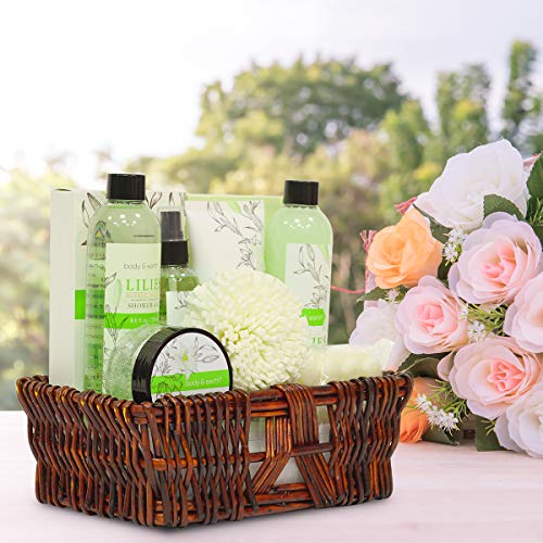 Body and Earth Spa Basket Bath Gifts Set for Her 10 Pieces