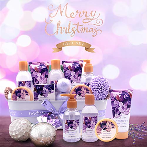 Body and Earth Lavender Scented Bath Spa Gift Set 11 Pieces