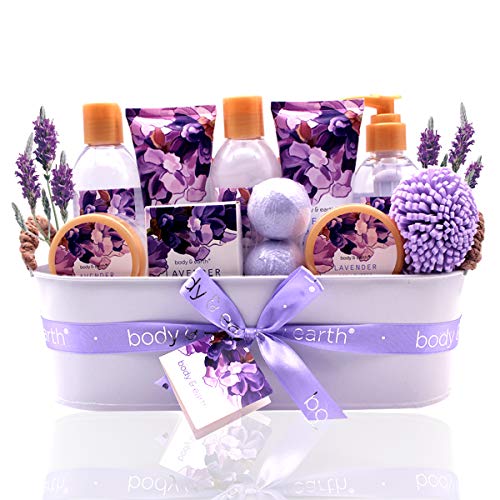 Body and Earth Lavender Scented Bath Spa Gift Set 11 Pieces