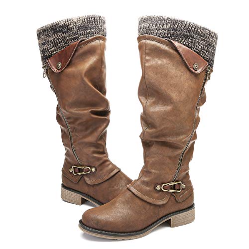 Women's Leather Knee High Riding Boots