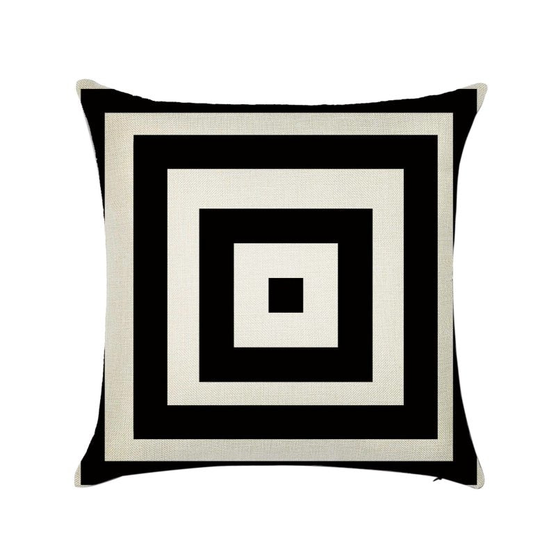 Linen Cotton Geometrisch Throw Pillow Cushion Cover 45 X 45cm