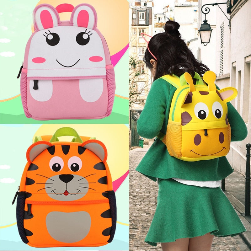 Brand Design Kids 3D Animal Kindergarten Cartoon Backpack