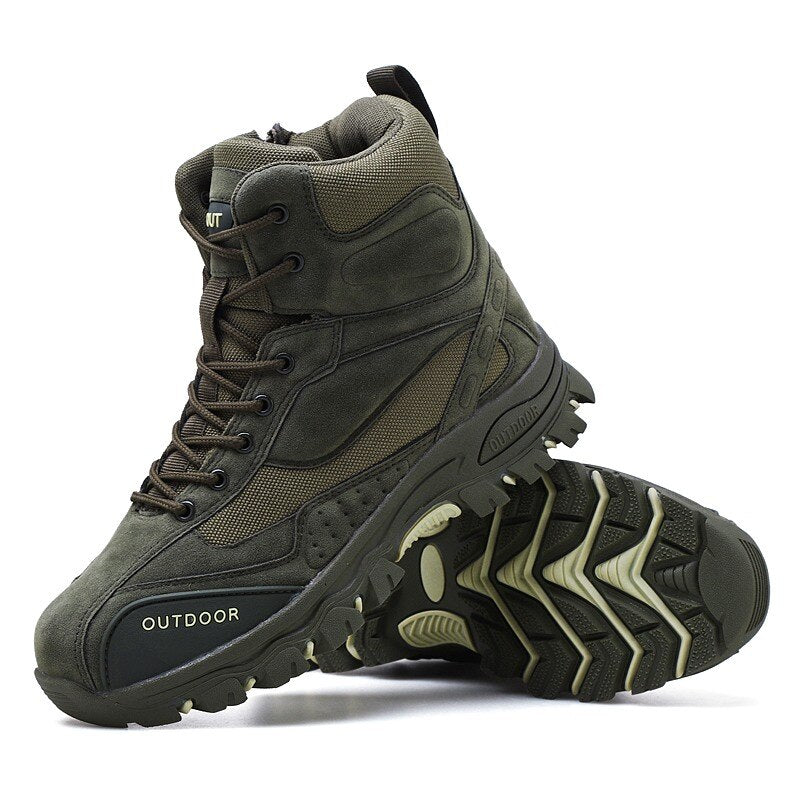 Men's Genuine Leather Tactical Military Combat Boots