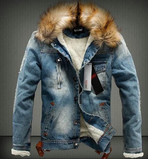 Men Thick Style Jeans Jacket