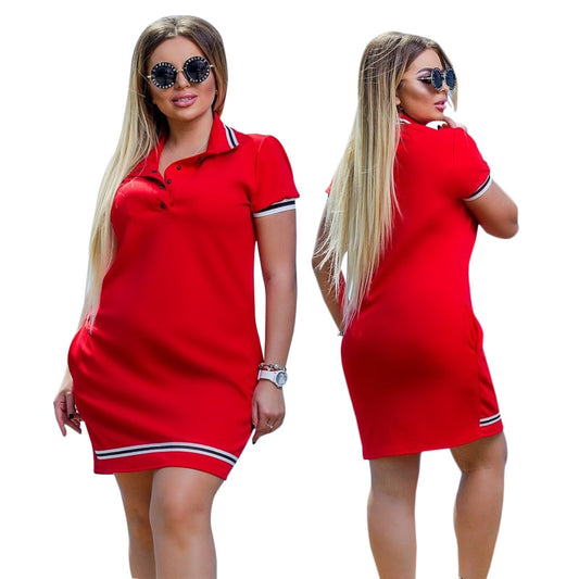Women Sport Style Oversized Mini Dress