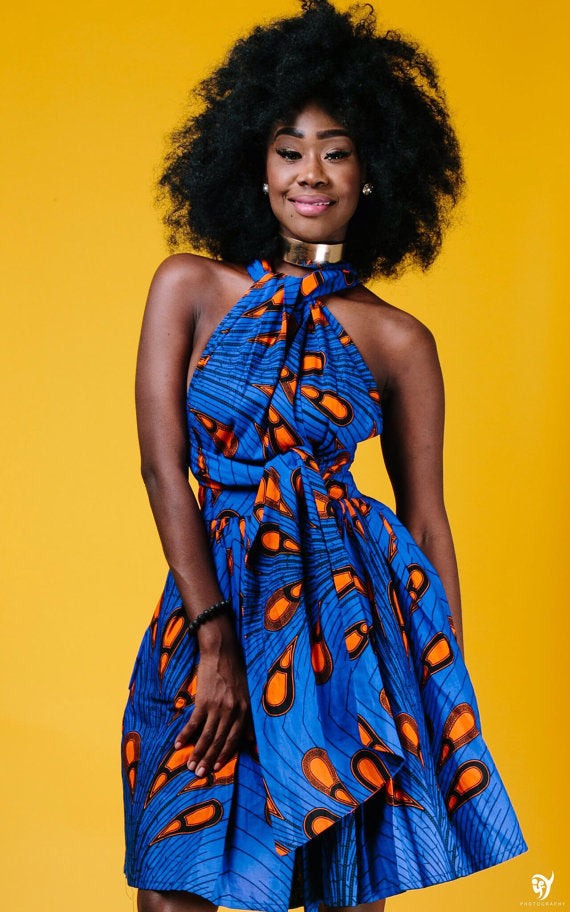 Women's African Printed Elegant Bazin Riche Dress – KVGP Clothescessories