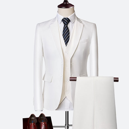 Men's Slim Fit Formal Occasion Suit - 3Pcs Set