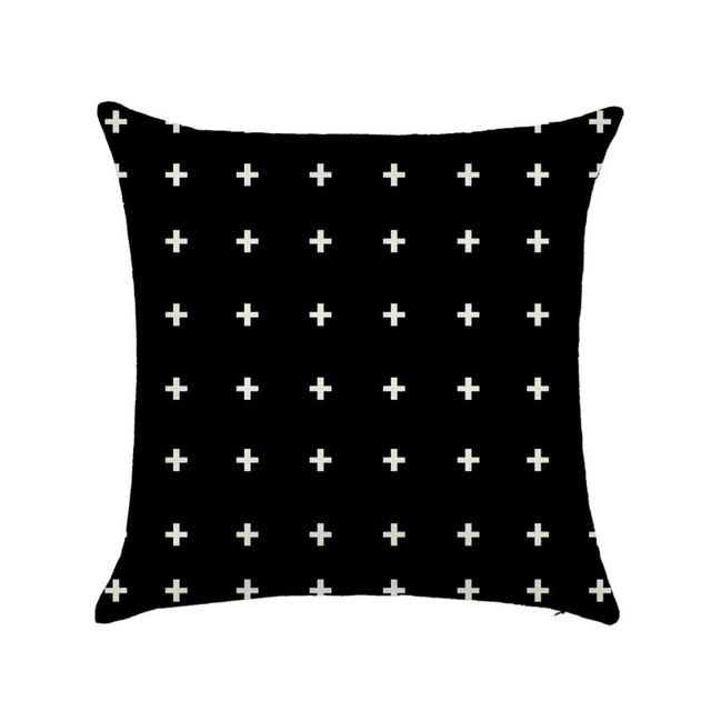 Linen Cotton Geometrisch Throw Pillow Cushion Cover 45 X 45cm
