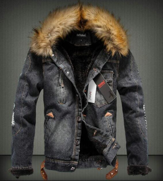 Men Thick Style Jeans Jacket