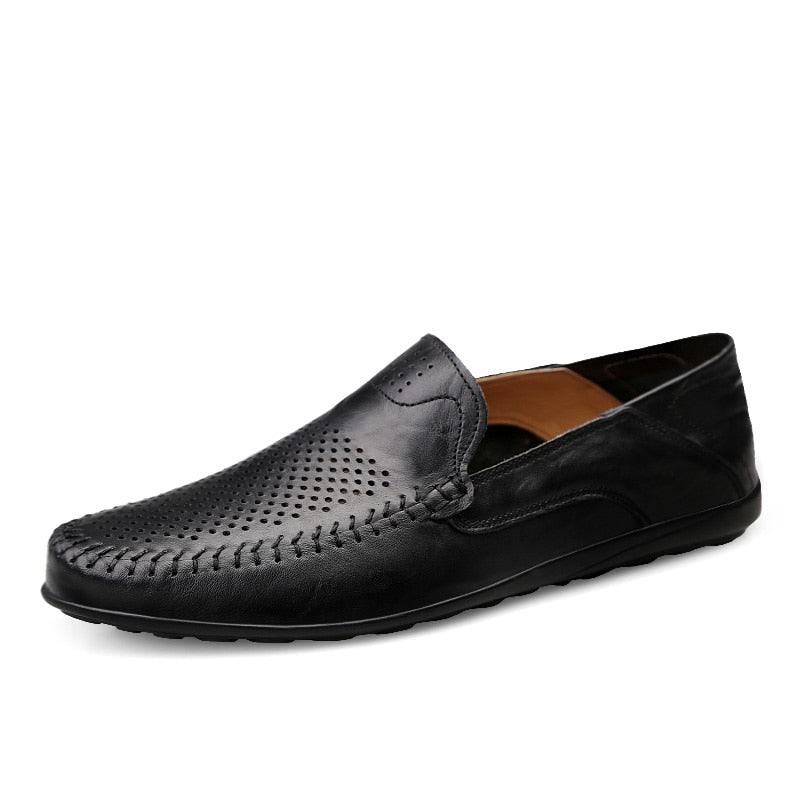 Genuine Leather Hand Tailored Moccasins Shoes for Men