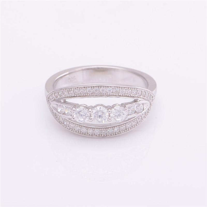 925 Sterling Silver Crystal Ring for Women