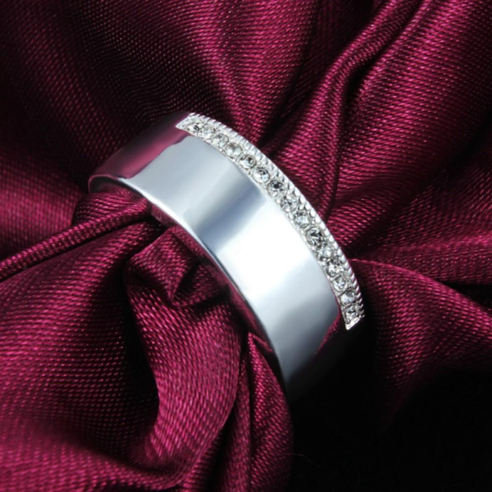 Unisex 925 Sterling Silver Geometric Unique Style Wedding Ring Band