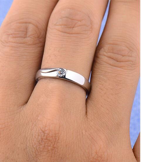 Men's 925 Sterling Silver Wedding Engagement Rings