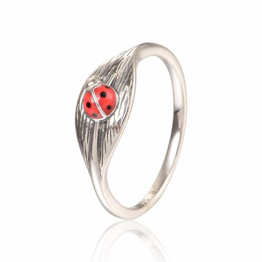 Ancient Style Animal Pattern Solid Silver Ring for Women