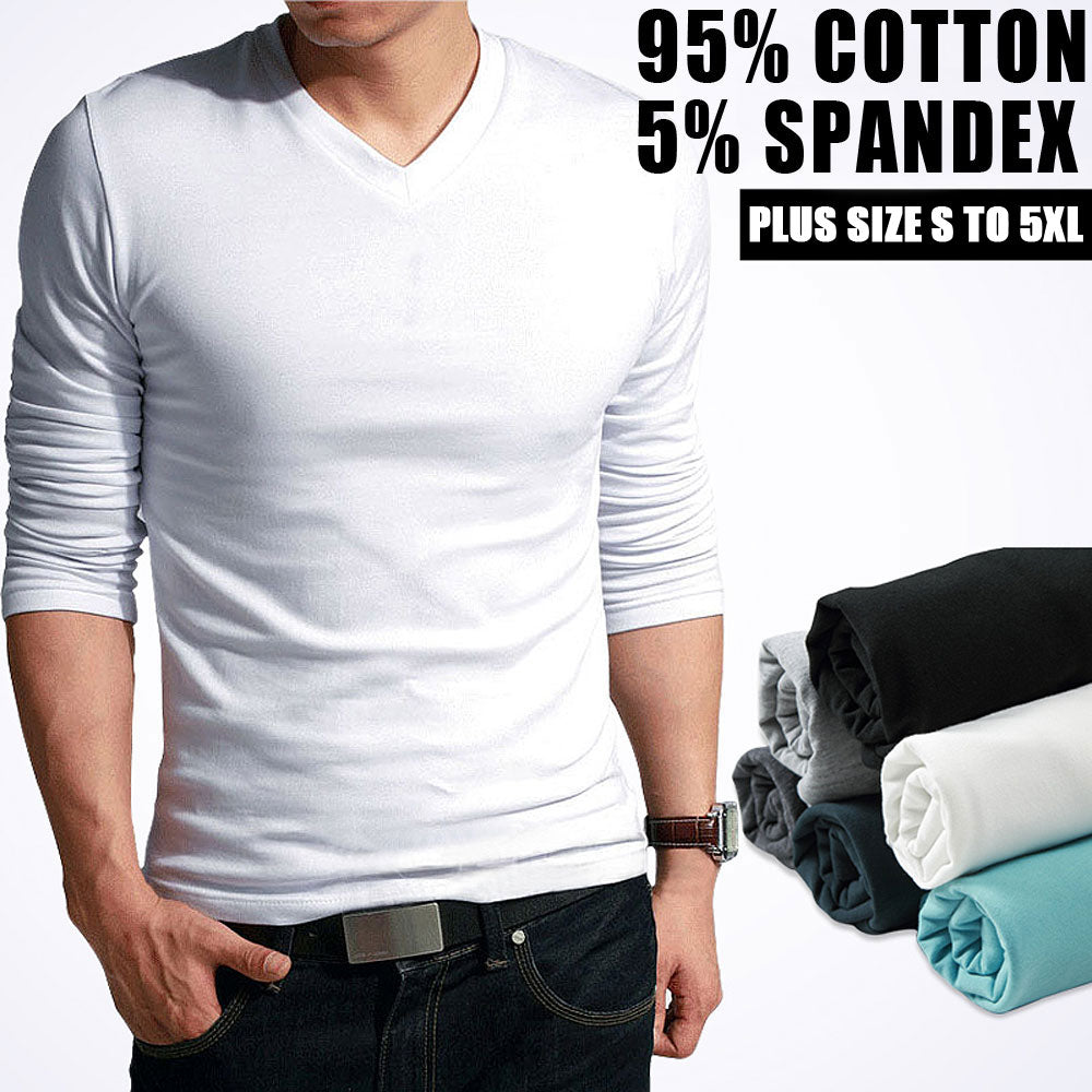 Men's Long Sleeves Cotton Top