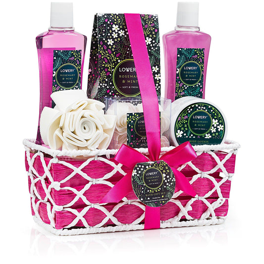 Women's Rosemary and Mint Scent Bath Gift Set