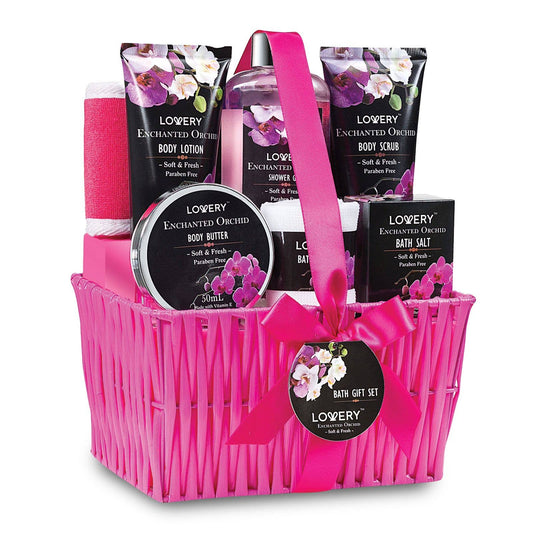Enchanted Orchid Bath & Body Gift Basket for Women