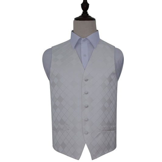 Men's Diamond Wedding Waistcoat - Scarlet Bloom