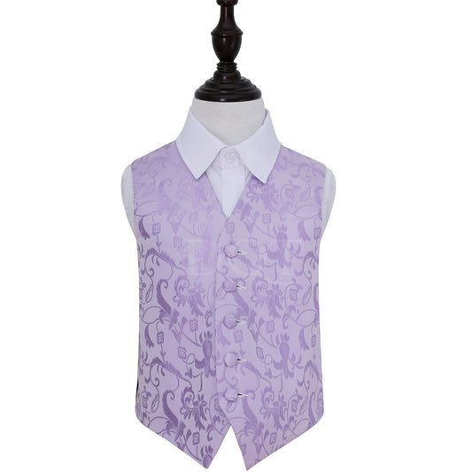 Boy's Passion Floral Wedding Waistcoat - Scarlet Bloom