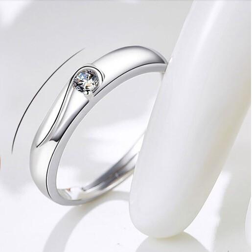 Men's 925 Sterling Silver Wedding Engagement Rings - Scarlet Bloom