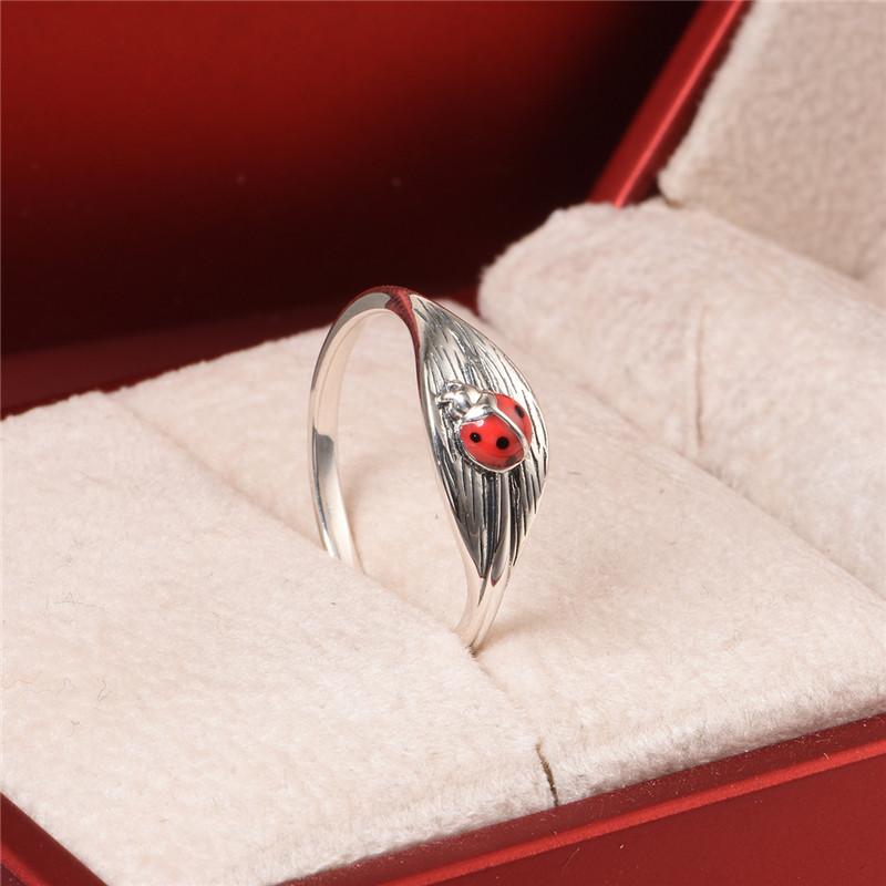 GW Bijoux Femme Ancient Style Animal Solid Silver Ring for Women - Scarlet Bloom