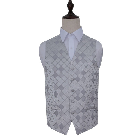 Men's Diamond Wedding Waistcoat - Scarlet Bloom