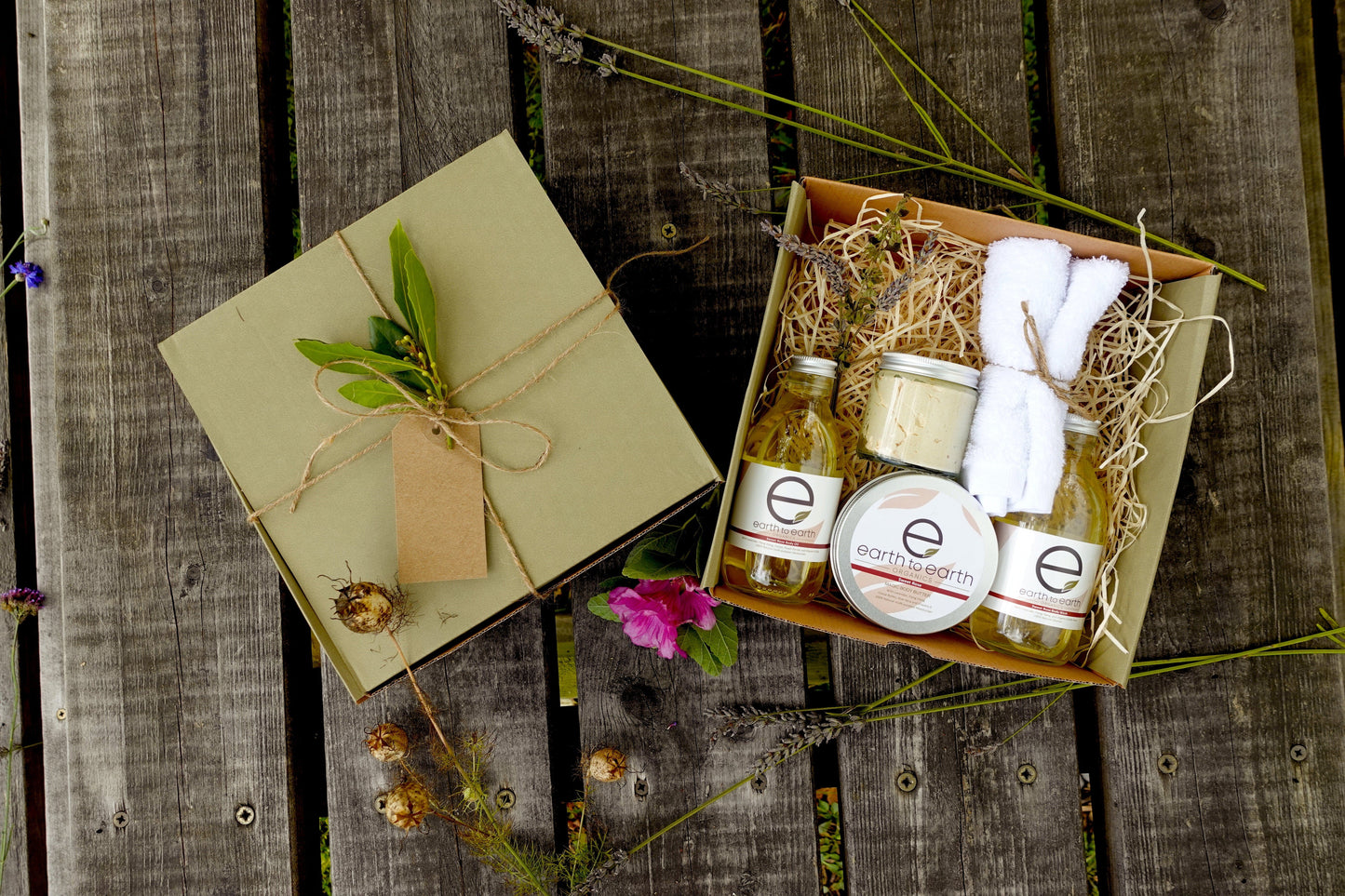 Rose and Lavender Scented Handmade Vegan Skincare Gift Set