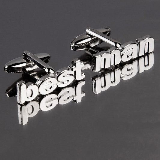 Cut Out Words Wedding Cufflinks - Scarlet Bloom