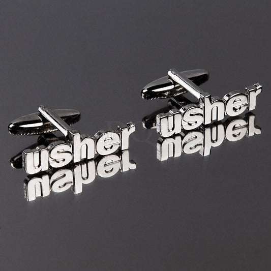 Cut Out Words Wedding Cufflinks - Scarlet Bloom